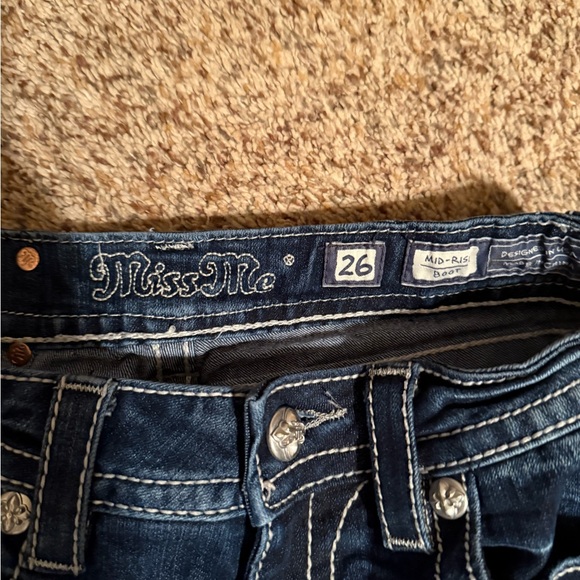 Miss Me Dark Blue Boot Cut Jeans - Picture 1 of 4